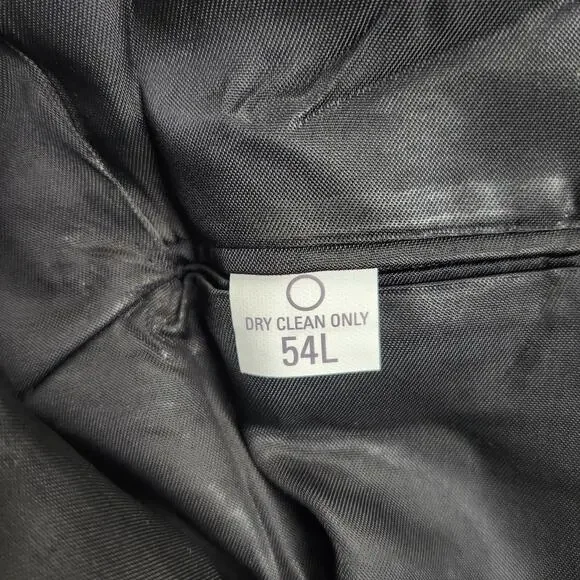 Hardwick Clothes Men's Suit Jacket Black Peak Lapel Double Breasted 54 Long